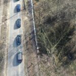 25.02.2021 Skarżysko -Kamienna. Wycinka drzew przy ulicy Piłsudskiego / Jarosław Kubalski / Radio Kielce