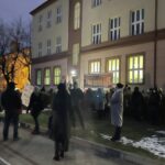 04.02.2021. Sandomierz. Protest rodziców Szkoły Podstawowej nr 2 / Grażyna-Szlęzak-Wójcik / Radio Kielce