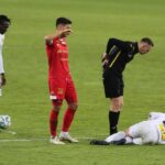 20.02.2021. Łódź. Zaległy mecz 16. kolejki Fortuna 1. Ligi: Widzew - Korona Kielce / Krzysztof Bujnowicz / Radio Kielce