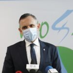 15.02.2021 Kielce. WFOŚiGW. Konferencja w sprawie podpisania porozumień ze świętokrzyskimi samorządami w sprawie realizacji programu „Czyste Powietrze”. Na zdjęciu: Wiceprezes Zarządu Narodowego Funduszu Ochrony Środowiska i Gospodarki Wodnej Paweł Mirowski / Jarosław Kubalski / Radio Kielce