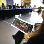 15.02.2021 Kielce. Kielecki Teatr Tańca. Konferencja prasowa przed premierą spektaklu "Wieczór młodych choreografów" / Jarosław Kubalski / Radio Kielce