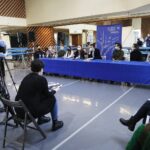 15.02.2021 Kielce. Kielecki Teatr Tańca. Konferencja prasowa przed premierą spektaklu "Wieczór młodych choreografów" / Jarosław Kubalski / Radio Kielce