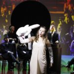 24.02.2021 Kielce. Teatr im. Stefana Żeromskiego. Próba medialna przed premierą sztuki "Klątwa rodziny Kennedych". W roli głównej Karolina Staniec / Jarosław Kubalski / Radio Kielce