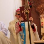 11.02.2021 Sandomierz. Nabożeństwo w kościele Świętego Ducha z okazji Światowego Dnia Chorych. Na zdjęciu: biskup Krzysztof Nitkiewicz / Krzysztof Bujnowicz / Radio Kielce