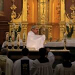 11.02.2021 Sandomierz. Nabożeństwo w kościele Świętego Ducha z okazji Światowego Dnia Chorych. Na zdjęciu: biskup Krzysztof Nitkiewicz / Krzysztof Bujnowicz / Radio Kielce