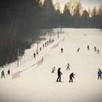20.02.2021 Kielce. Stok na Stadionie. Zima. Narciarze / Jarosław Kubalski / Radio Kielce