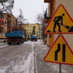 07.02.2021. Ostrowiec Św. Awaria wodociągu na ulicy Kopernika / Emilia Sitarska / Radio Kielce