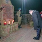 28.02.2021. Ostrowiec Świętokrzyski. Uroczystości upamiętniające żołnierzy wyklętych. Na zdjęciu: Andrzej Kryj - poseł PiS / Emilia Sitarska / Radio Kielce