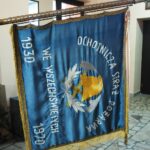 26.02.2021 Wszechświęte. Jednostka OSP. Stary sztandar OSP we Wszechświętych / Emilia Sitarska / Radio Kielce