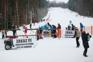 14.02.2021 Kielce. Stok narciarski na Stadionie / Wiktor Taszłow / Radio Kielce