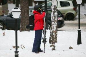 14.02.2021 Kielce. Stok narciarski na Stadionie / Wiktor Taszłow / Radio Kielce