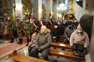 14.02.2021 Kielce. Bazylia katedralna. Msza święta w rocznicę powstania Armii Krajowej / Wiktor Taszłow / Radio Kielce