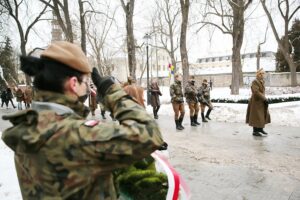 14.02.2021 Kielce. Uroczystości w rocznicę powstania Armii Krajowej / Wiktor Taszłow / Radio Kielce