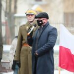 14.02.2021 Kielce. Uroczystości w rocznicę powstania Armii Krajowej. Na zdjęciu (od lewej): Dionizy Krawczyński. Prezes Stowarzyszenia Rekonstrukcji
