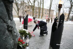 14.02.2021 Kielce. Uroczystości w rocznicę powstania Armii Krajowej / Wiktor Taszłow / Radio Kielce