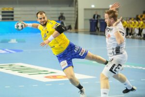 18.02.2021. Kielce. Liga Mistrzów. Mecz Łomża Vive Kielce - Elverum Handball / Wiktor Taszłow / Radio Kielce