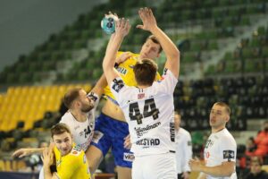 18.02.2021. Kielce. Liga Mistrzów. Mecz Łomża Vive Kielce - Elverum Handball / Wiktor Taszłow / Radio Kielce