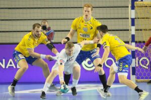 18.02.2021. Kielce. Liga Mistrzów. Mecz Łomża Vive Kielce - Elverum Handball / Wiktor Taszłow / Radio Kielce