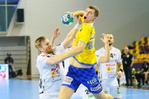 18.02.2021. Kielce. Liga Mistrzów. Mecz Łomża Vive Kielce - Elverum Handball / Wiktor Taszłow / Radio Kielce