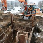 18.02.2021. Kielce. Prace modernizacyjne przy alei IX Wieków Kielc / Wiktor Taszłow / Radio Kielce