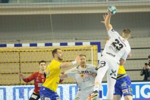 18.02.2021. Kielce. Liga Mistrzów. Mecz Łomża Vive Kielce - Elverum Handball / Wiktor Taszłow / Radio Kielce