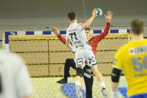 18.02.2021. Kielce. Liga Mistrzów. Mecz Łomża Vive Kielce - Elverum Handball / Wiktor Taszłow / Radio Kielce