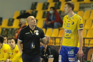 18.02.2021. Kielce. Liga Mistrzów. Mecz Łomża Vive Kielce - Elverum Handball / Wiktor Taszłow / Radio Kielce