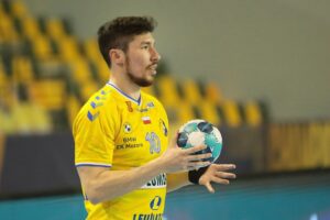 18.02.2021. Kielce. Liga Mistrzów. Mecz Łomża Vive Kielce - Elverum Handball / Wiktor Taszłow / Radio Kielce