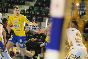 18.02.2021. Kielce. Liga Mistrzów. Mecz Łomża Vive Kielce - Elverum Handball / Wiktor Taszłow / Radio Kielce