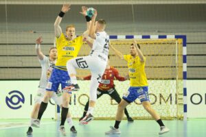 18.02.2021. Kielce. Liga Mistrzów. Mecz Łomża Vive Kielce - Elverum Handball / Wiktor Taszłow / Radio Kielce