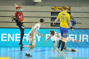 18.02.2021. Kielce. Liga Mistrzów. Mecz Łomża Vive Kielce - Elverum Handball / Wiktor Taszłow / Radio Kielce