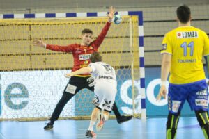 18.02.2021. Kielce. Liga Mistrzów. Mecz Łomża Vive Kielce - Elverum Handball / Wiktor Taszłow / Radio Kielce