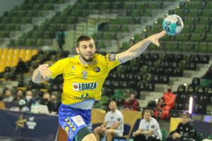 18.02.2021. Kielce. Liga Mistrzów. Mecz Łomża Vive Kielce - Elverum Handball / Wiktor Taszłow / Radio Kielce