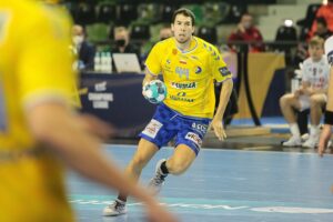 18.02.2021. Kielce. Liga Mistrzów. Mecz Łomża Vive Kielce - Elverum Handball / Wiktor Taszłow / Radio Kielce