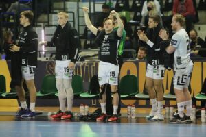 18.02.2021. Kielce. Liga Mistrzów. Mecz Łomża Vive Kielce - Elverum Handball / Wiktor Taszłow / Radio Kielce