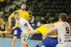 18.02.2021. Kielce. Liga Mistrzów. Mecz Łomża Vive Kielce - Elverum Handball / Wiktor Taszłow / Radio Kielce