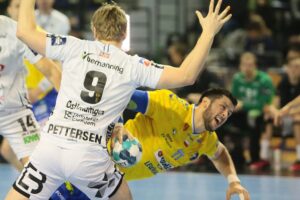 18.02.2021. Kielce. Liga Mistrzów. Mecz Łomża Vive Kielce - Elverum Handball / Wiktor Taszłow / Radio Kielce