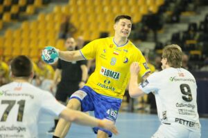 18.02.2021. Kielce. Liga Mistrzów. Mecz Łomża Vive Kielce - Elverum Handball / Wiktor Taszłow / Radio Kielce