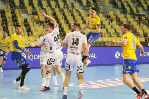 18.02.2021. Kielce. Liga Mistrzów. Mecz Łomża Vive Kielce - Elverum Handball / Wiktor Taszłow / Radio Kielce