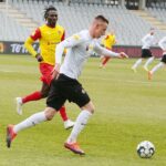 28.02.2021 Kielce. Fortuna 1 Liga. Mecz Korona Kielce - Chrobry Głogów / Wiktor Taszłow / Radio Kielce