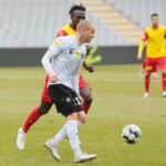 28.02.2021 Kielce. Fortuna 1 Liga. Mecz Korona Kielce - Chrobry Głogów / Wiktor Taszłow / Radio Kielce