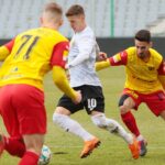 28.02.2021 Kielce. Fortuna 1 Liga. Mecz Korona Kielce - Chrobry Głogów / Wiktor Taszłow / Radio Kielce