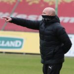 28.02.2021 Kielce. Fortuna 1 Liga. Mecz Korona Kielce - Chrobry Głogów / Wiktor Taszłow / Radio Kielce