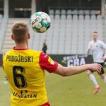 28.02.2021 Kielce. Fortuna 1 Liga. Mecz Korona Kielce - Chrobry Głogów / Wiktor Taszłow / Radio Kielce