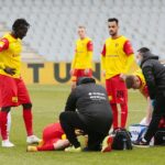 28.02.2021 Kielce. Fortuna 1 Liga. Mecz Korona Kielce - Chrobry Głogów / Wiktor Taszłow / Radio Kielce