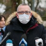 03.02.2021. Kielce. Konferencja w parku miejskim. Na zdjęciu: Arkadiusz Kubiec - wiceprezydent Kielc / Wiktor Taszłow / Radio Kielce