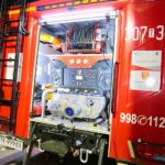 05.02.2021. Niewachlów. Przekazanie nowego wozu strażackiego / Wiktor Taszłow / Radio Kielce