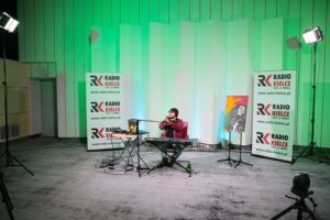 05.02.2021. Studio Gram Radia Kielce. Koncert MarleJah / Wiktor Taszłow / Radio Kielce