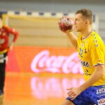 06.02.2021. Kielce. Zaległy mecz 12. kolejki PGNiG Superligi: Łomża Vive - Stal Mielec. Na zdjęciu: Władysław Kulesz / Wiktor Taszłow / Radio Kielce