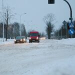 08.02.2021. Kielce. Trudne warunki na drogach / Wiktor Taszłow / Radio Kielce